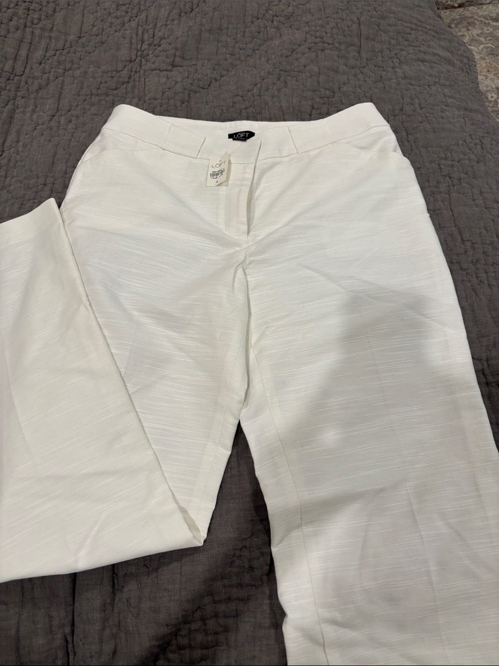LOFT Wide Leg Pants in White - Picture 3 of 9
